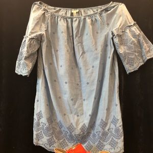 Off the Shoulder Denim Dress